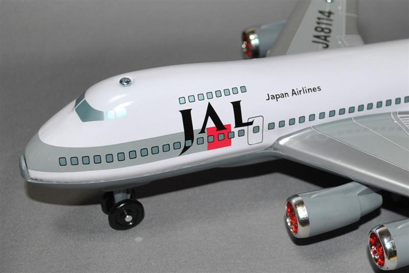 イチコー、ブリキ製 日本航空 ボーイング747 ジャンボジェット｜覆面