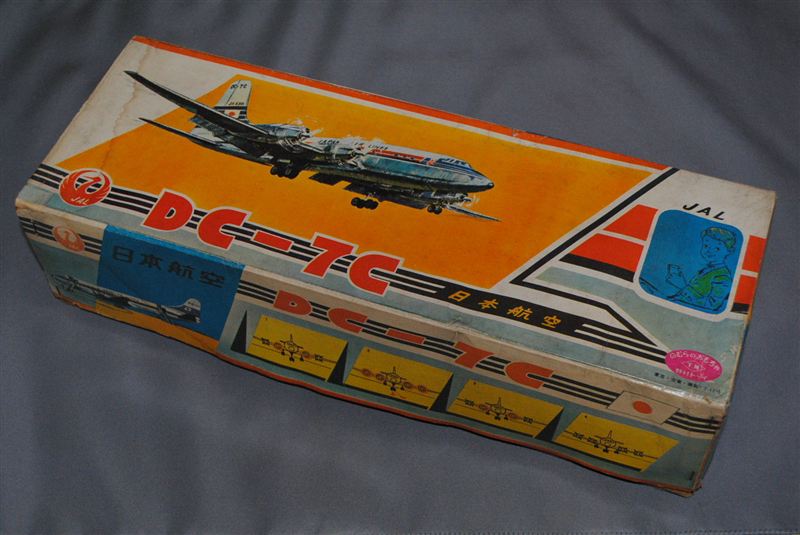 野村トーイ、ブリキ製電動走行 日本航空 ダグラスDC-7C、｜覆面えるの