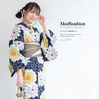 SOUBIEN（ソウビエン）浴衣セット 紺 （レディース）｜レディース