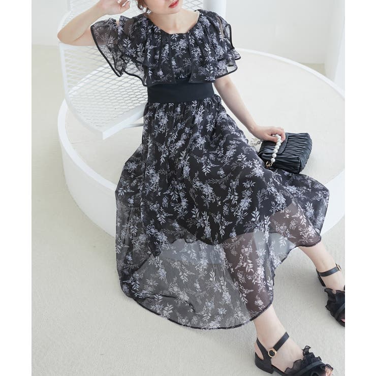 ダブルカラーコルセットワンピース[品番：CTYW0003354]｜MAJESTIC