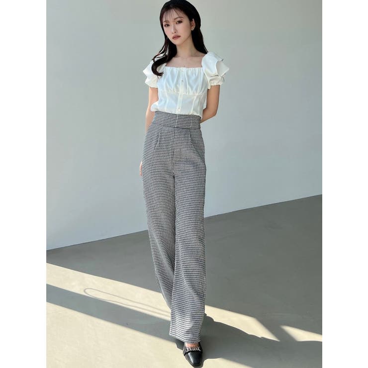 ギンガムチェックストレートパンツ[品番：MKSW0049933]｜RESEXXY