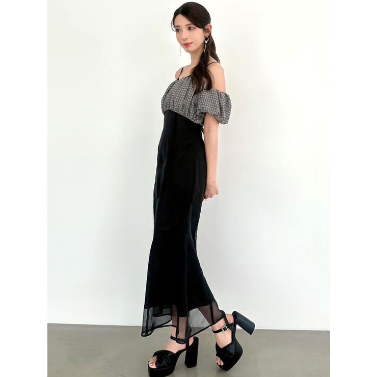 チェックコンビマーメイドワンピース[品番：MKSW0064373]｜RESEXXY