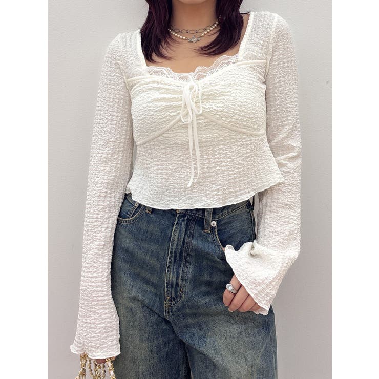 レースドッキングトップス[品番：MKSW0066784]｜EVRIS（エブリス）の