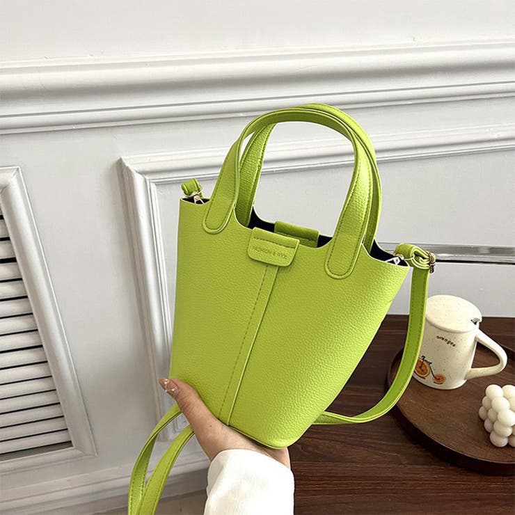 バケツ型 PUレザー ハンドバッグ 春夏 オフィスカジュアル[品番