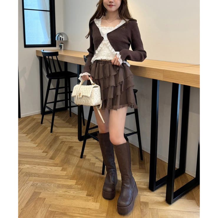 one after another】【着回し抜群】レースボレロカーディガン[品番