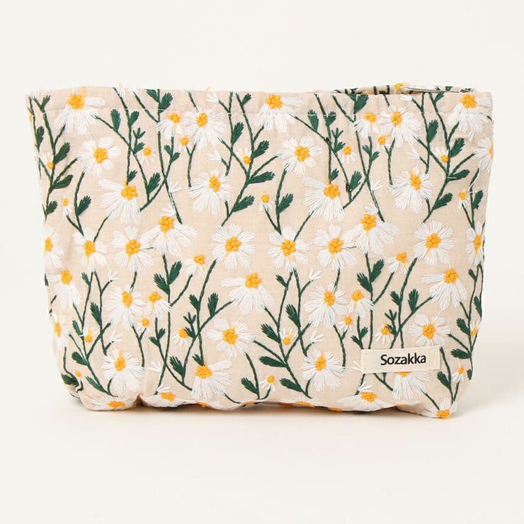 デイジー柄マルチポーチ 花柄 小物収納[品番：XL000002549]｜SLENDER