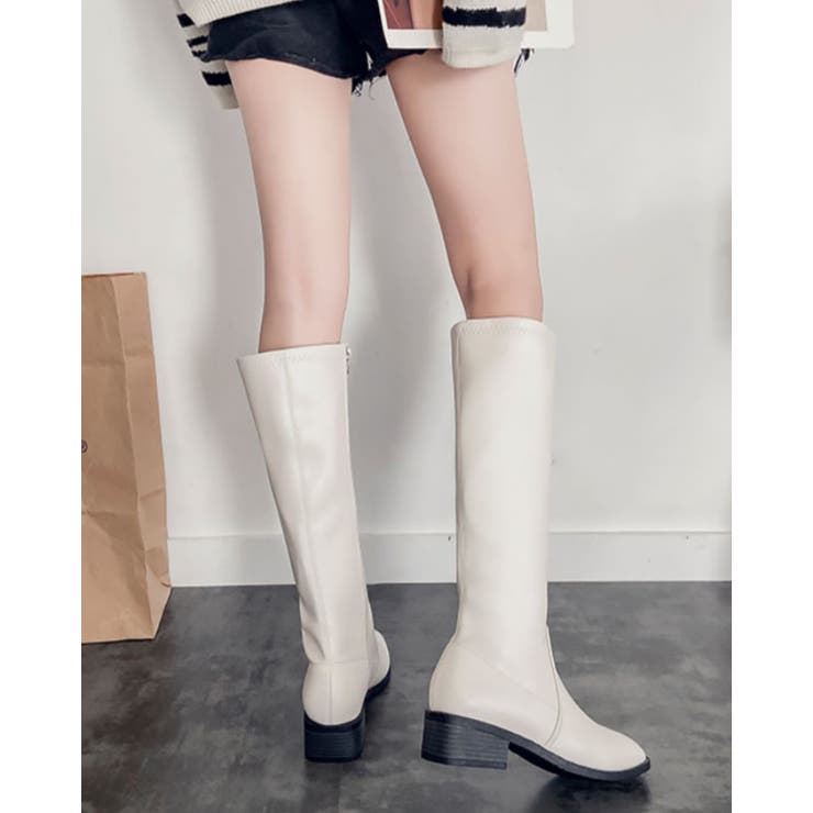 ニーハイブーツ レディース レザーブーツ[品番：AGCW0001297