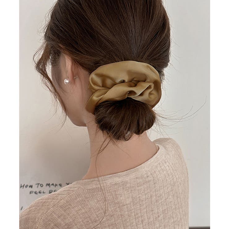 サテンヘアゴム シュシュ韓国風 無地6色[品番：AGCW0003690]｜SUNSHINE