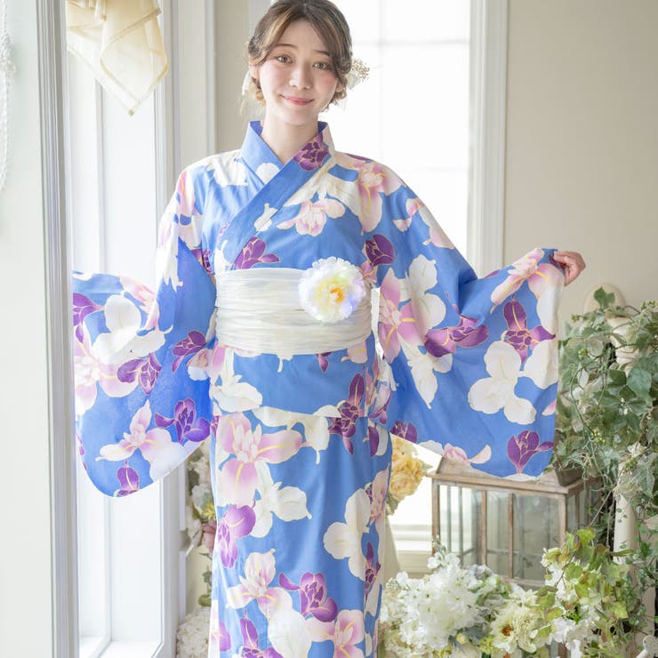 ワンピースにもなる2wayレディース浴衣 2部式 2way[品番：CATK0003610