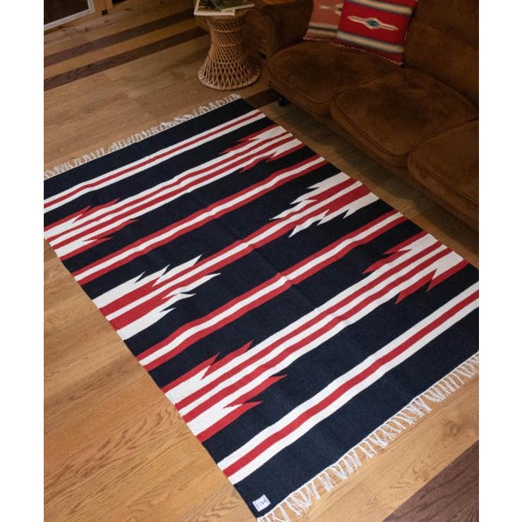 チャイハネ】オルテガ柄ラグマット130×190cm[品番：ACNW0006464