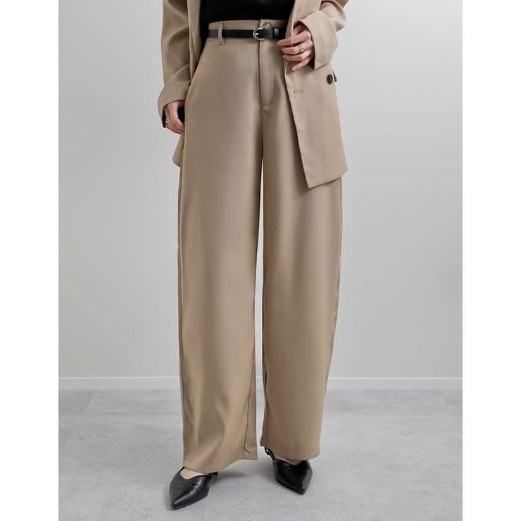 話題のカーブパンツ][全骨格◎ 体型拾わず美脚見え][販売枚数4 7万枚