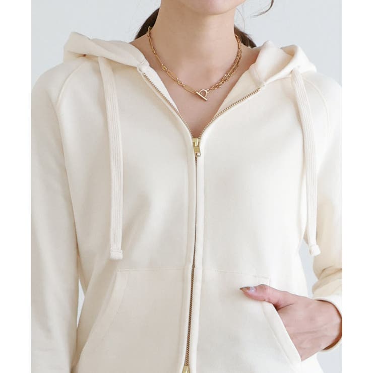 裏毛ZIPラグランパーカー 裏毛 スウェット トップス 長袖パーカー[品番