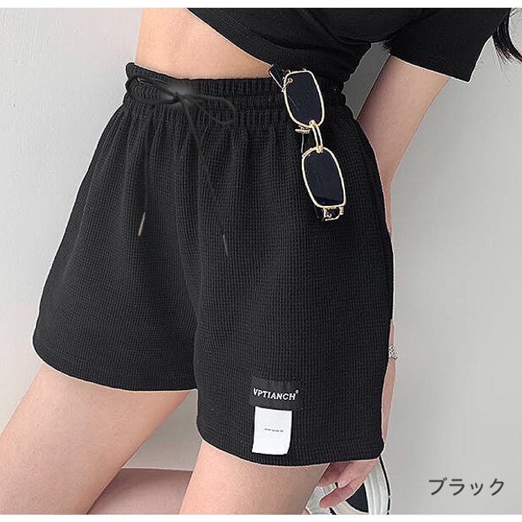 ワッフルリラックスショートパンツ 韓国 韓国ファッション[品番