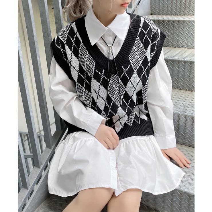 Figments】アーガイルニットベスト[品番：WG010080484]｜WEGO【WOMEN