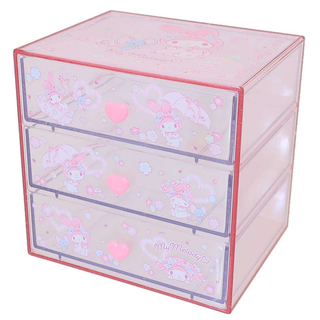 マイメロディ 卓上収納 3段チェスト[品番：BREW0186023