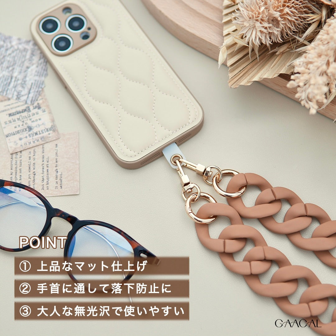 くすみチェーン」GAACALホルダー付きスマホストラップ – gaacal