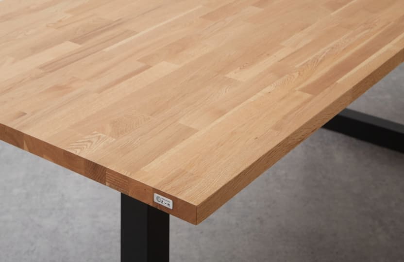 オーク 無垢材 テーブル天板のみ 120cm×60cm 厚み25mm 1cm単位でサイズ