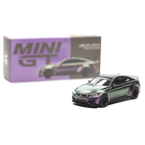BMW M4 LB Works Purple Green Metallic, MINI GT 228 1/64 – GINZAT