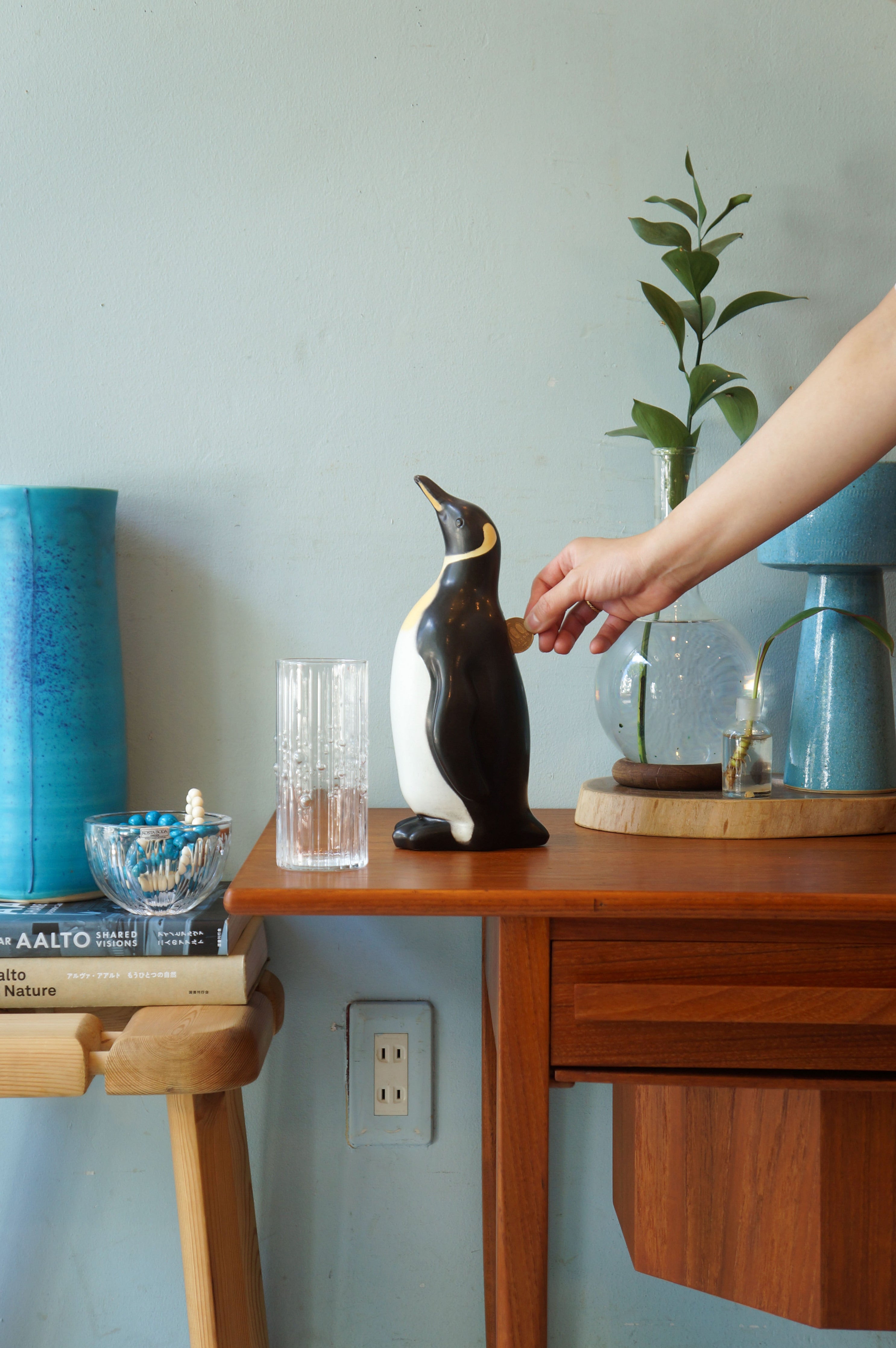 デンマークヴィンテージ “ポンダスくん” ペンギンの貯金箱/Danish