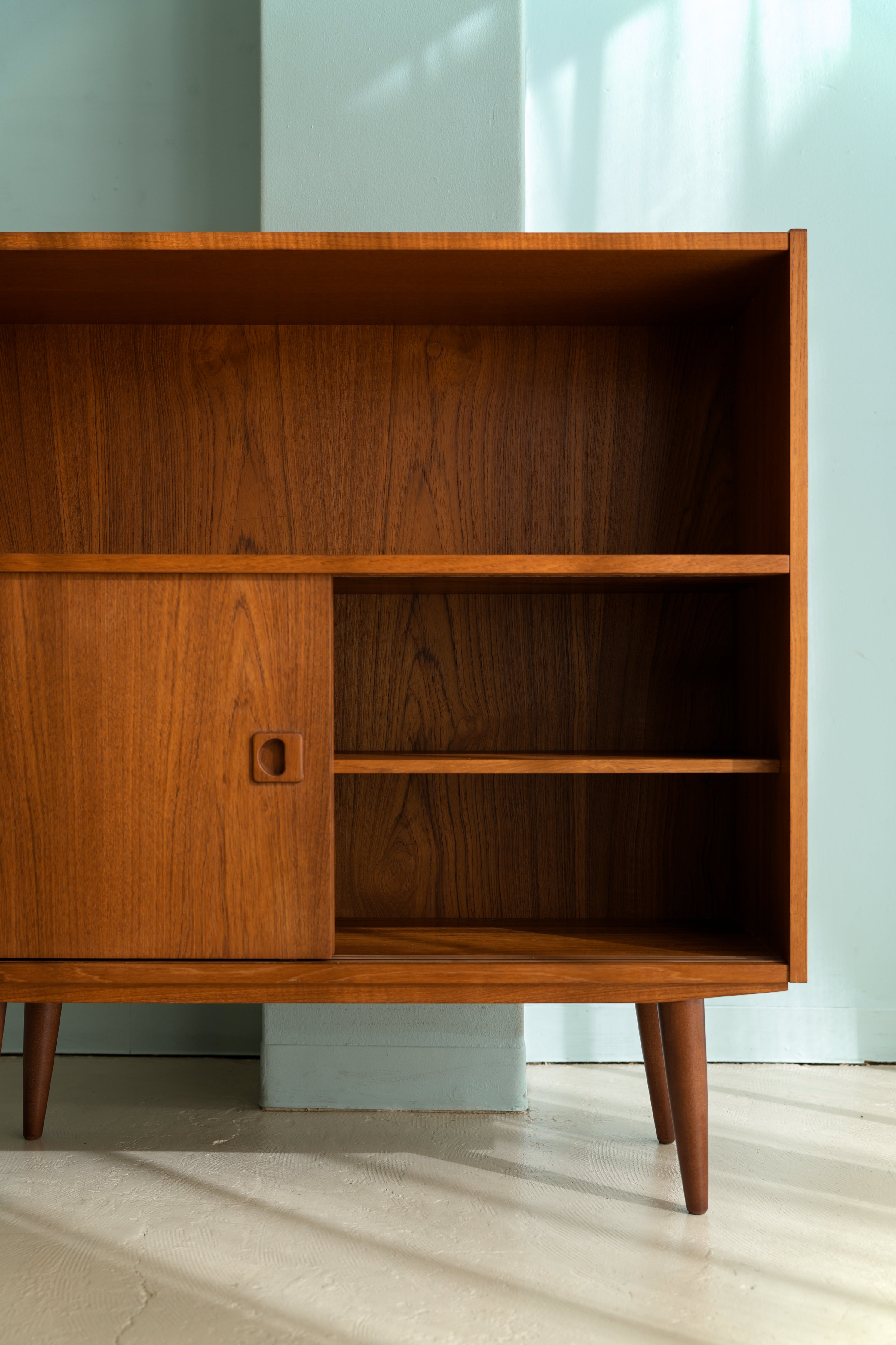 デンマークヴィンテージ キャビネットシェルフ 本棚 チーク材 北欧家具