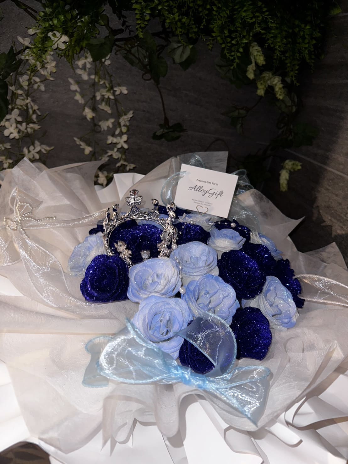 グリッターローズ花束の作り方の作成例 | AlleyGift – AlleyGift