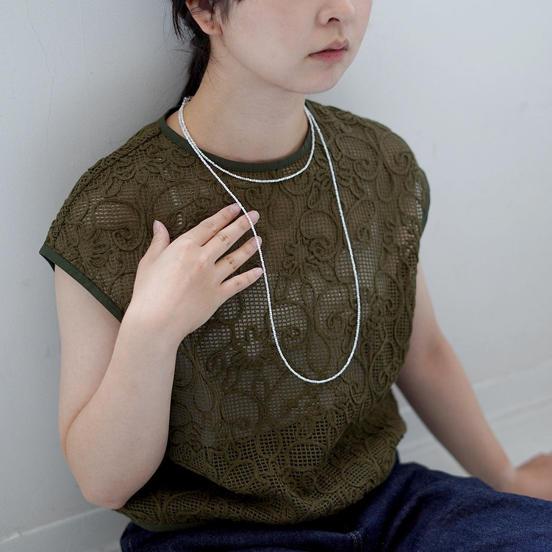 phaduA（パ・ドゥア） マザーオブシェル 2mm カットビーズ ネックレス