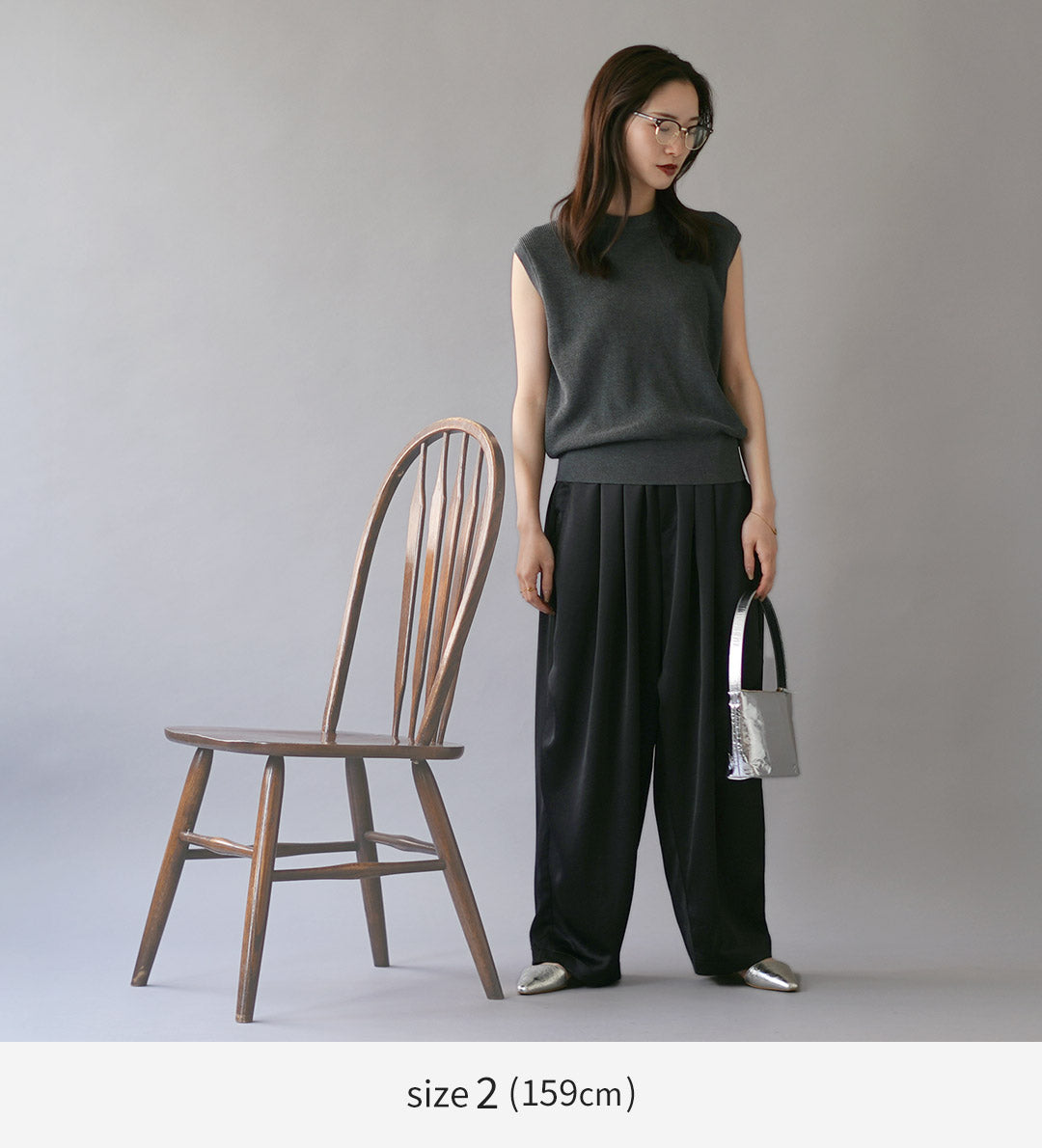 mizuiro ind（ミズイロインド） サテン ワイドカーゴパンツ / ワイド