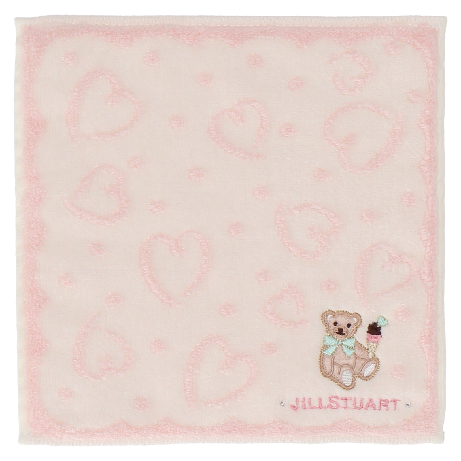 タオルハンカチ ベアwithアイスクリーム #092a ピンク – INTERMODE KAWABE