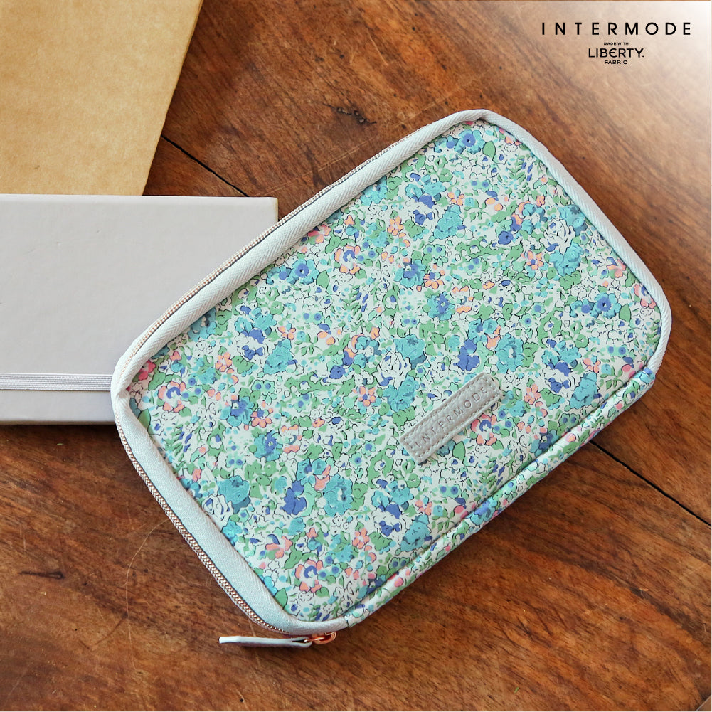 リバティプリント お財布型マルチポーチ Strawberry Thief Spring