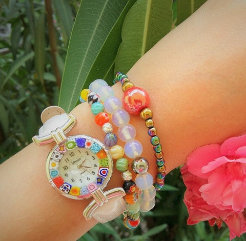 ベネチアングラス（ムラノガラス）腕時計 – アンティークテーブル