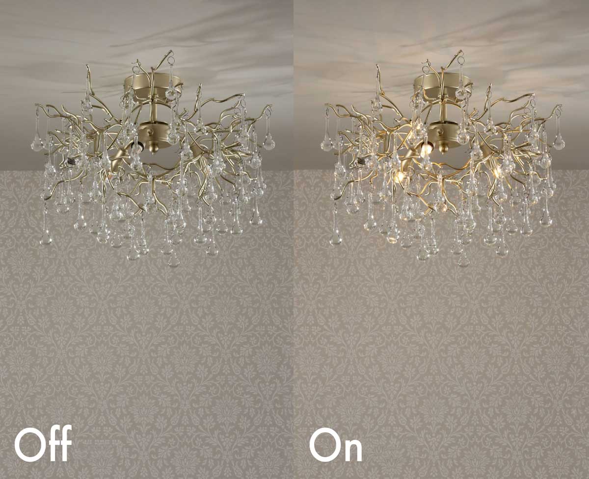 LAURA ASHLEY ローラアシュレイ 3灯シャンデリア GCH006-3