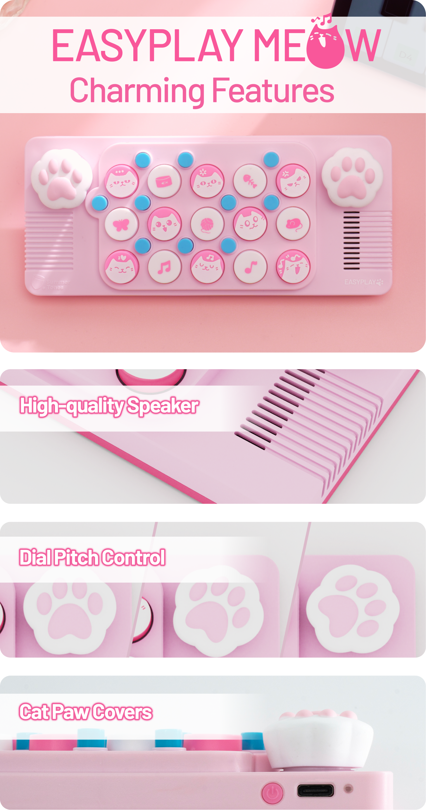 EASYPLAY MEOW pocket size music keyboard – Cubyfun