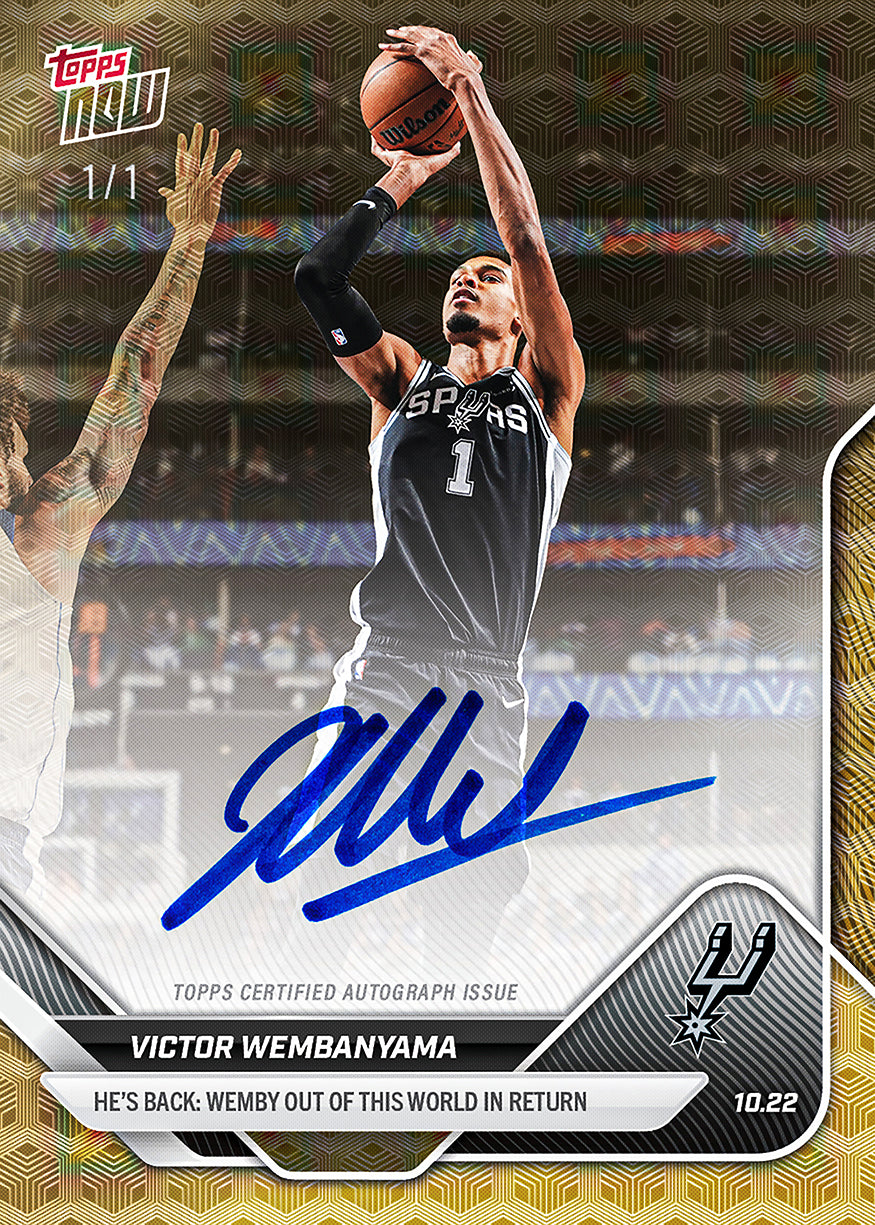 Victor Wembanyama - 2025-26 NBA Topps NOW® - Card 19 - PR: 13527