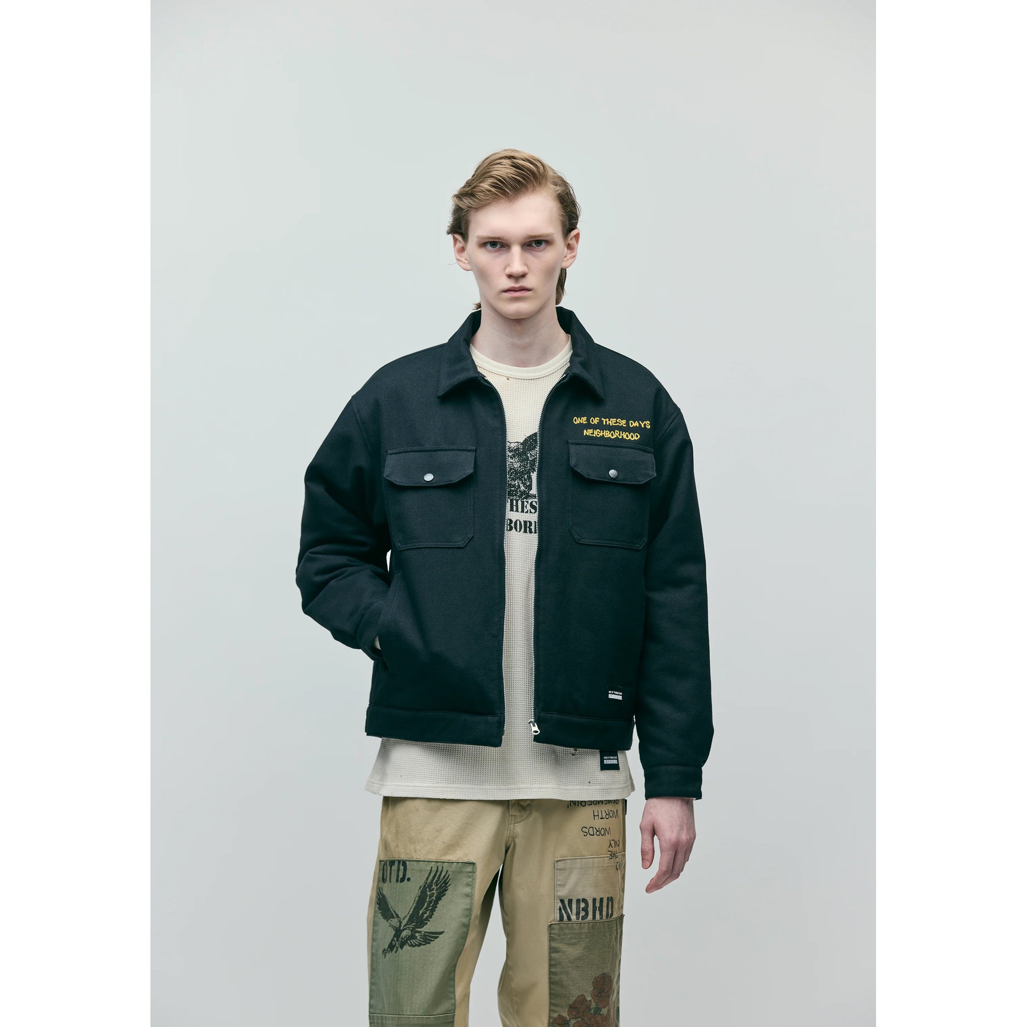 NH X OOTD . ZIP WORK JACKET / BLACK | MEN | GR8