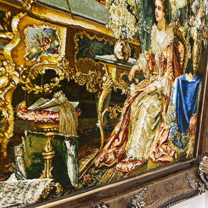 ペルシャ絨毯タブリーズ絵画 125×98cm（FP-7） – ギャッベ＆ペルシャ