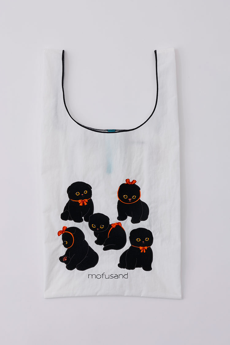 mofusand 刺繍エコバック 黒猫 ホワイトのページ