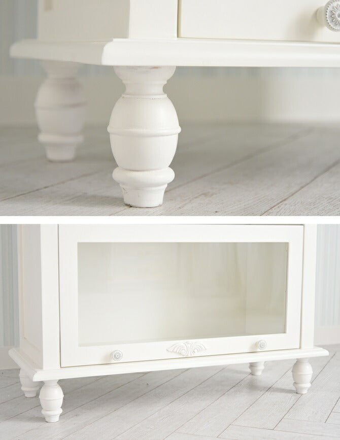 スノーホワイトプリンセス プチROCOCO 姫系 スライド本棚4段