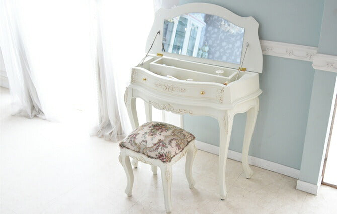 PALMA アンティーク ホワイト マホガニーのエレガント コンソール