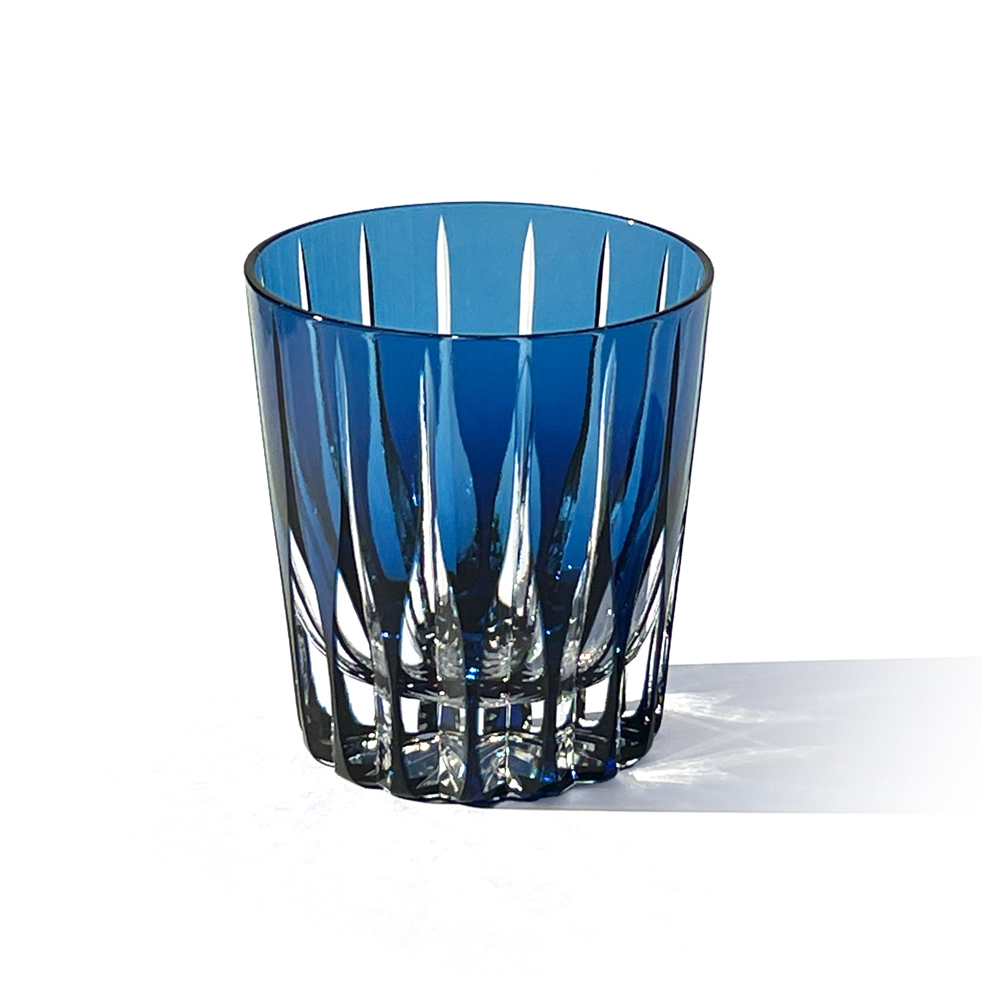 江戸切子 伝統工芸士 木村泰典 作 剣菱 オールドグラス 黒 ｜江戸切子