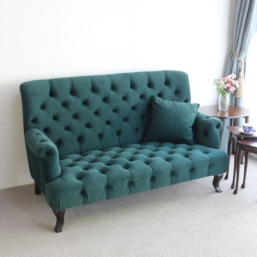 シック&モダンを楽しんで♪ 2Pソファ／グリーン EB1-221209