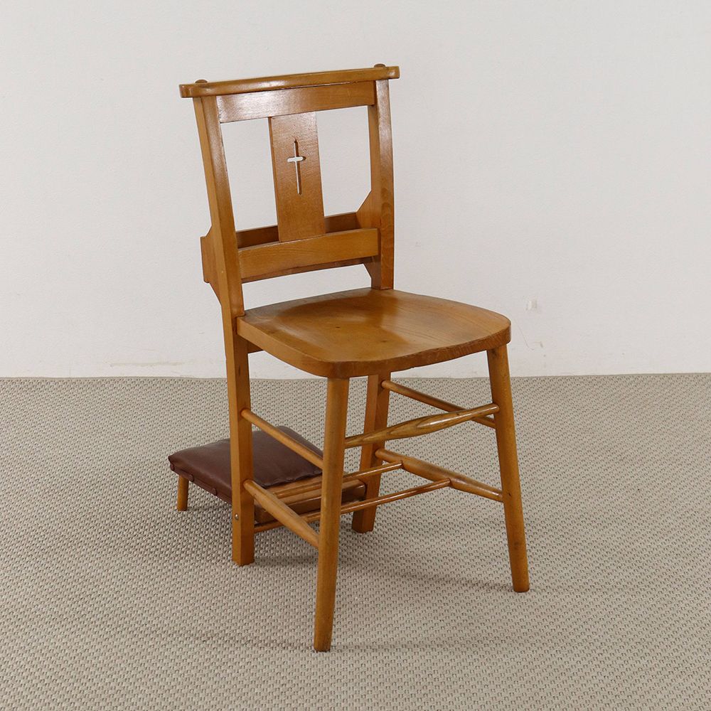 凛とした十字架が印象的♪ チャーチチェア VC110-098 – アンティーク