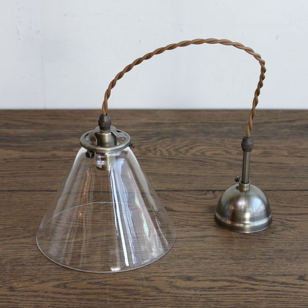 存在感のあるガラスシェード♪ ペンダントランプセット【灯具A】 AX1