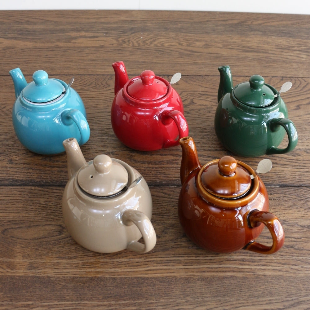 キュートなレッド♪ ティーポット【ロンドンポタリー】 FA1-580061