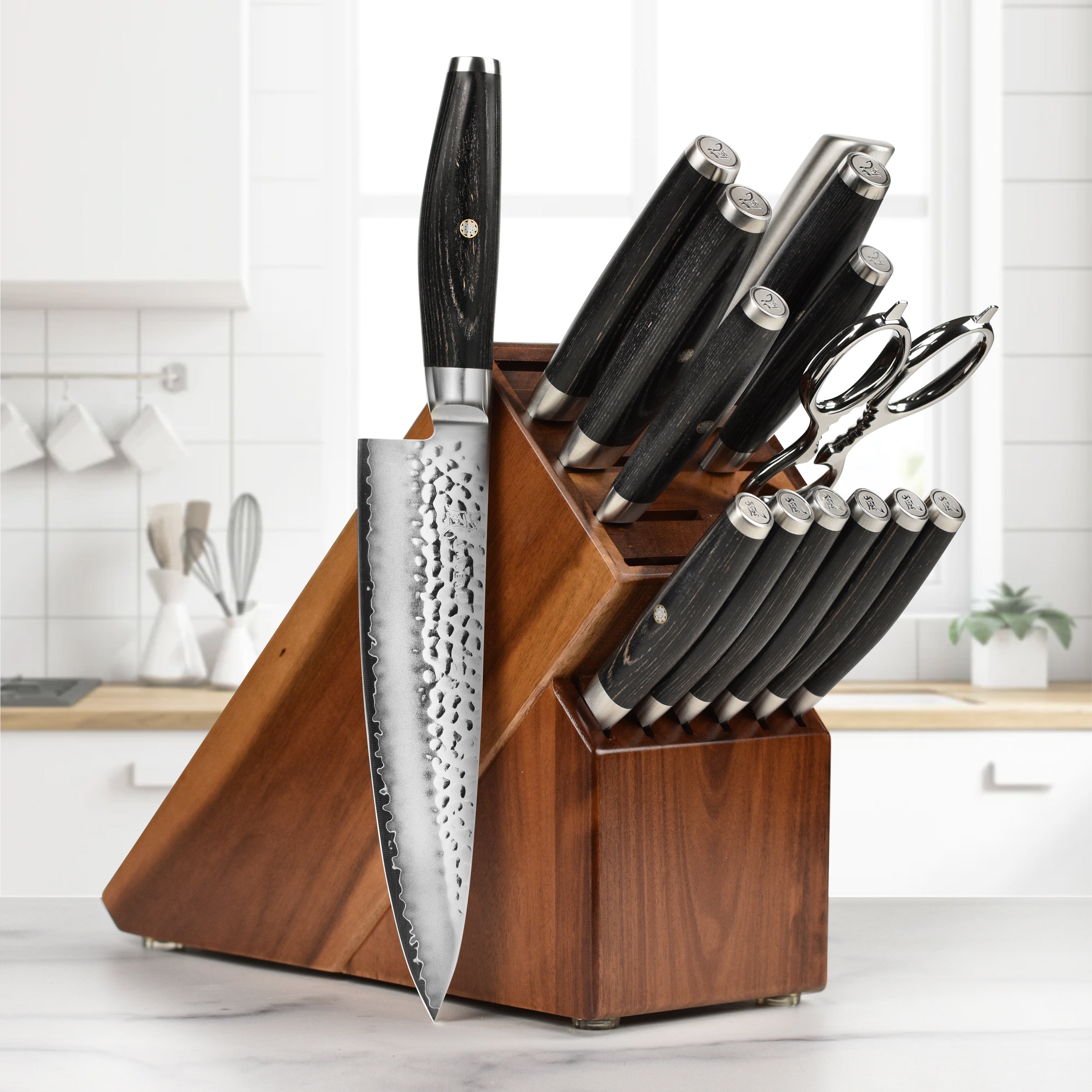Yaxell Ran Plus Knife Block Set - 16 Piece Dark Ash – Cutlery and More