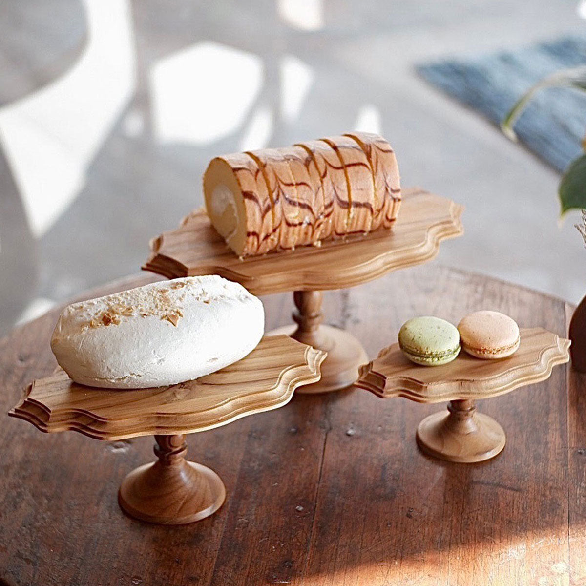 木製ケーキスタンド・オーバルL 003 – 【ONLINE SHOP 本店】Queen Ann