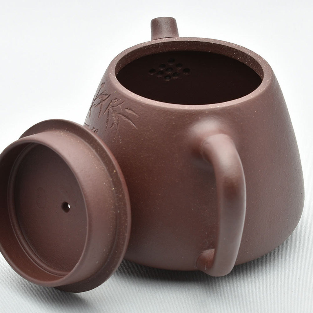 宜興紫砂壺 高石瓢竹（周向春・濃茶）急須｜中国茶器の天香茶行