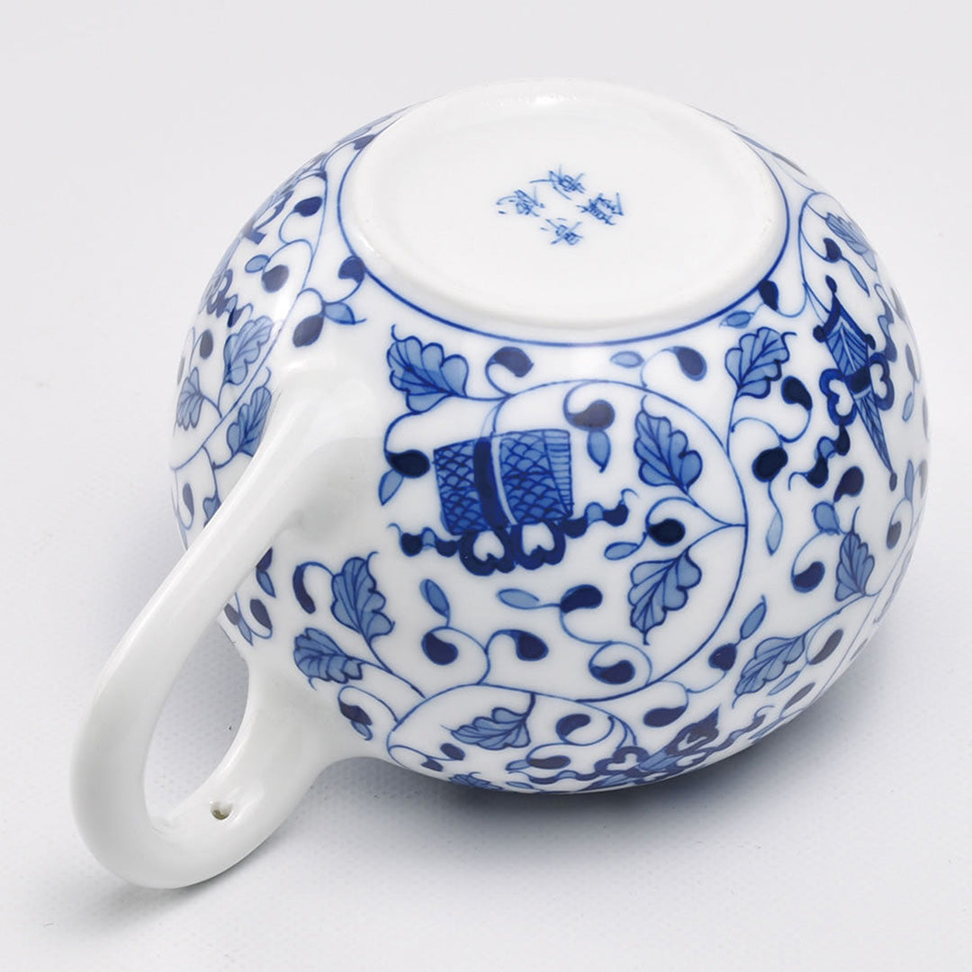 中国急須｜景徳鎮茶壺（青花磁器・纏枝蓮）｜中国茶器の天香茶行