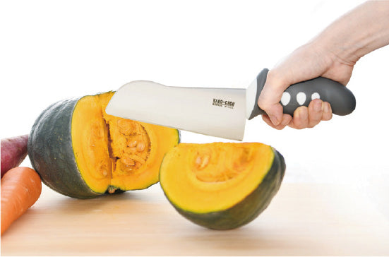 かぼちゃ切りや硬い野菜におすすめ包丁『かぼ-ちょう』手が腱鞘炎に