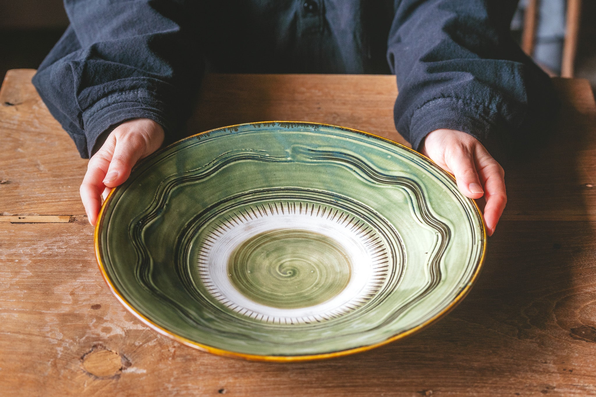 小鹿田焼 柳瀬元寿 皿 尺1寸 B – mono+iku 育む、暮らしの道具店