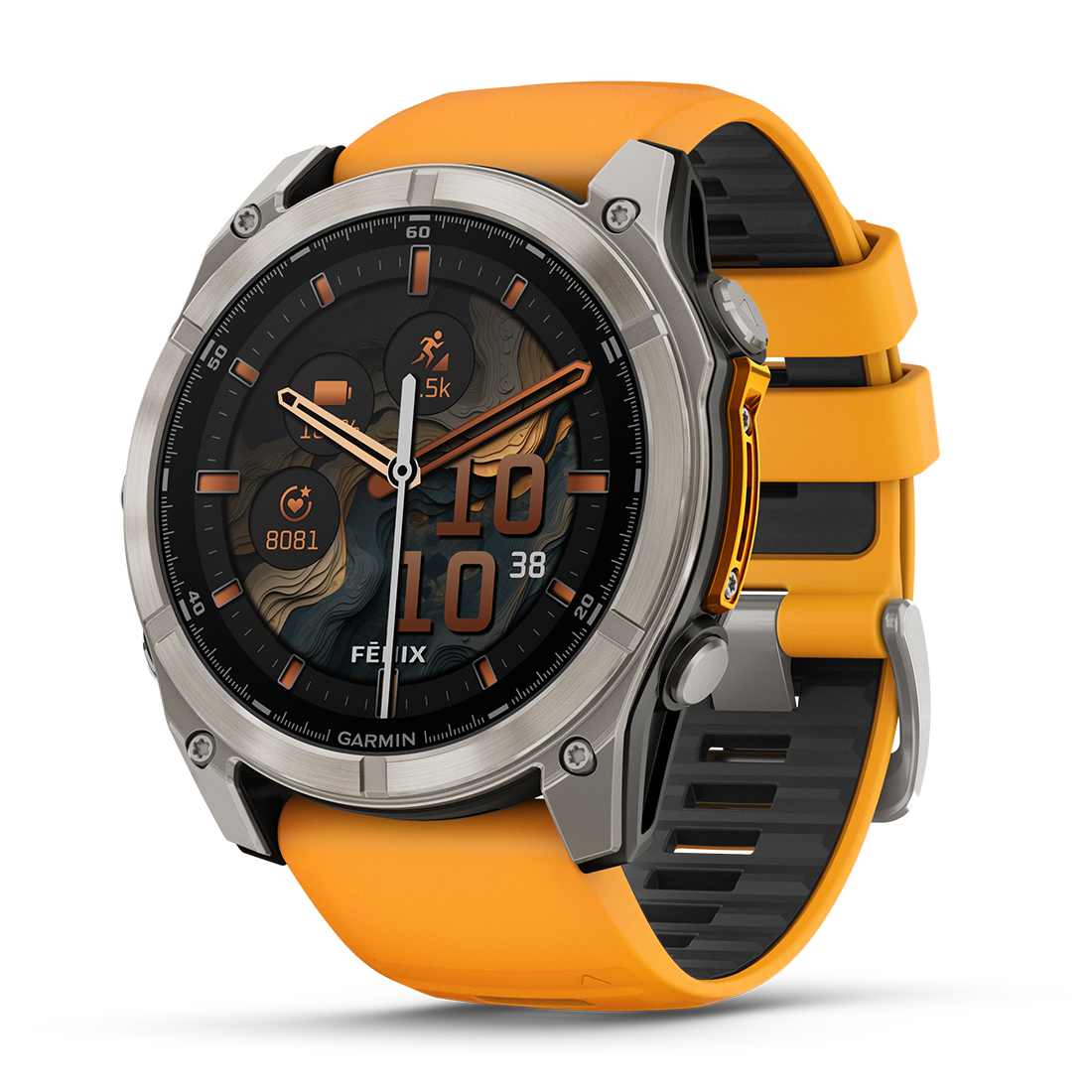 fenix 8 Sapphire AMOLED 51mm Ti / Orange 010-02905-50｜ガーミン